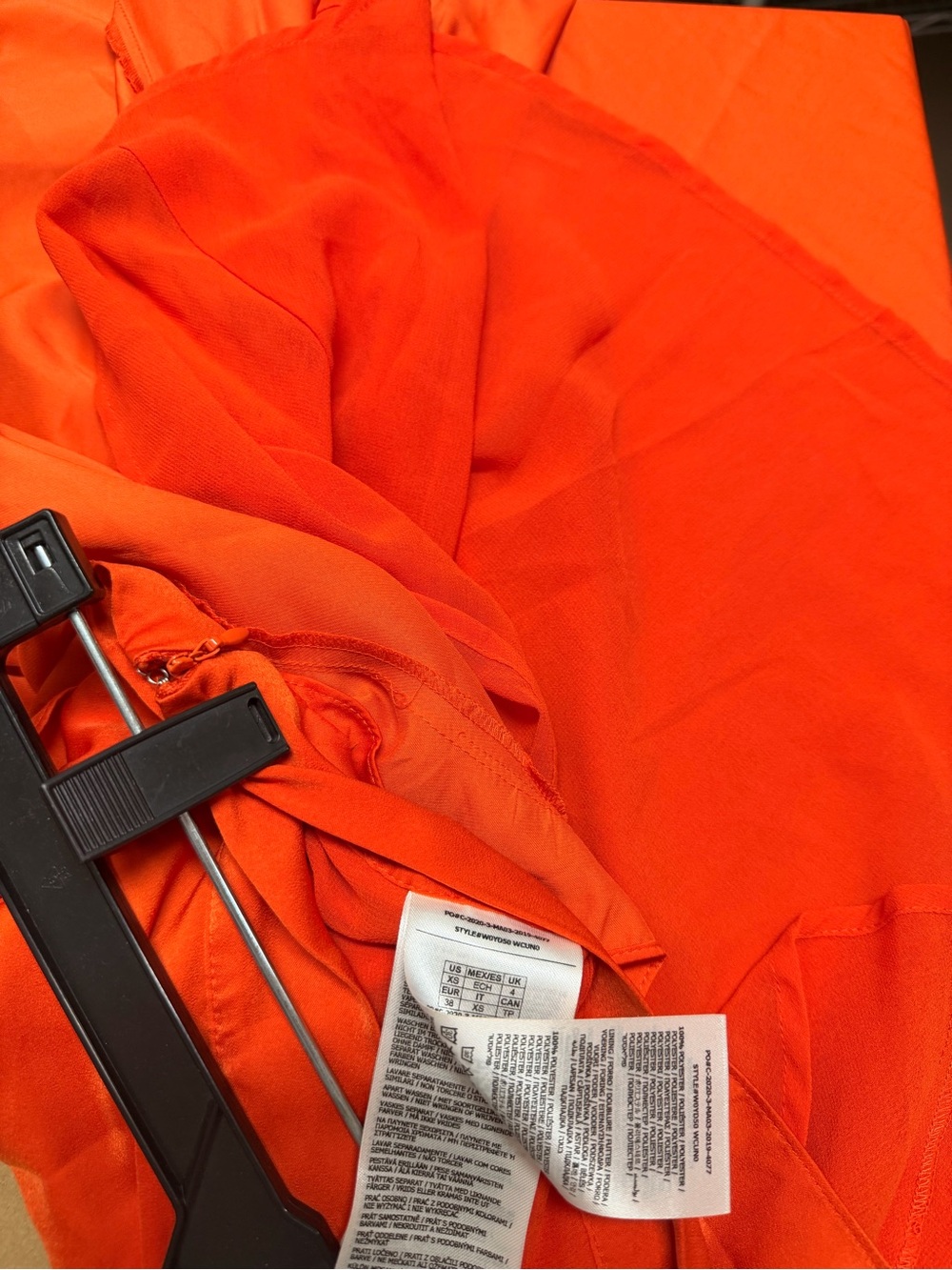 Guess Orange High-Low Ruffle Wrap Skirt - Picture 6 of 6